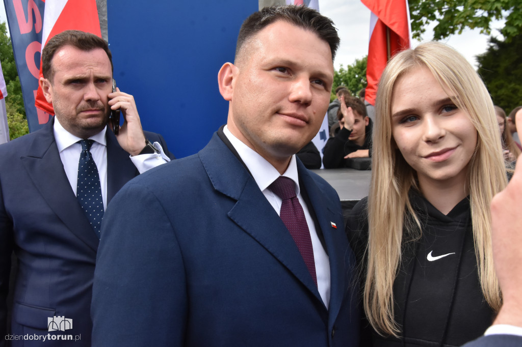 Selfie z Mentzenem w Aleksandrowie Kujawskim