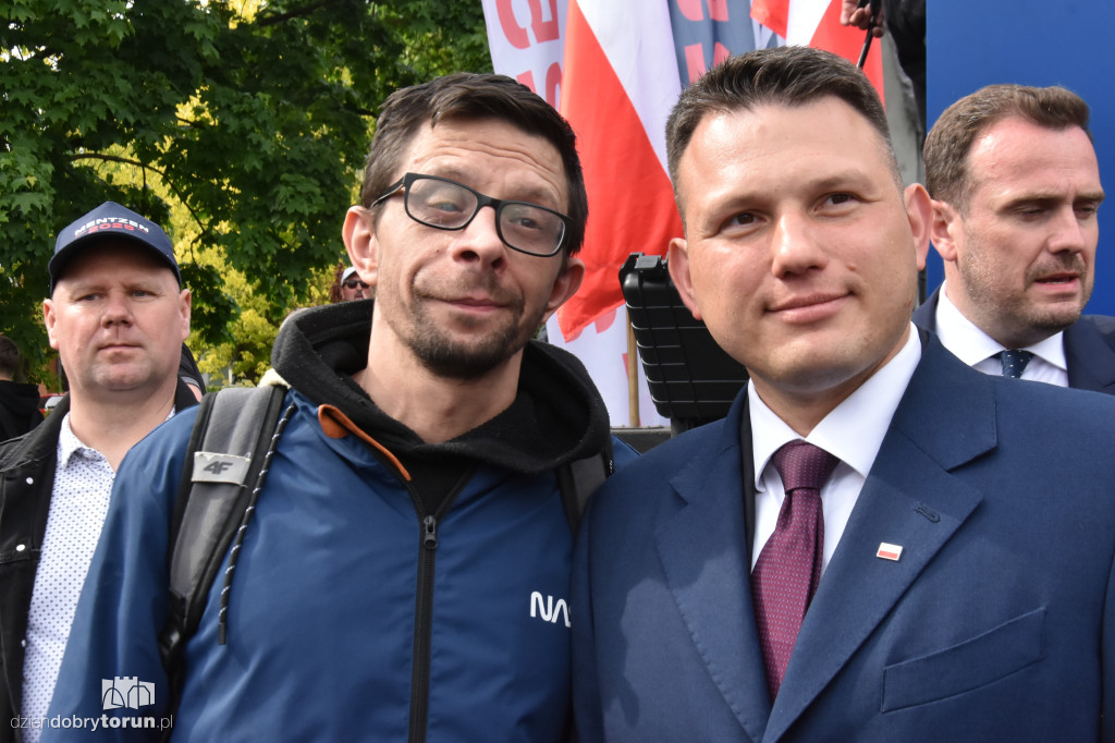 Selfie z Mentzenem w Aleksandrowie Kujawskim