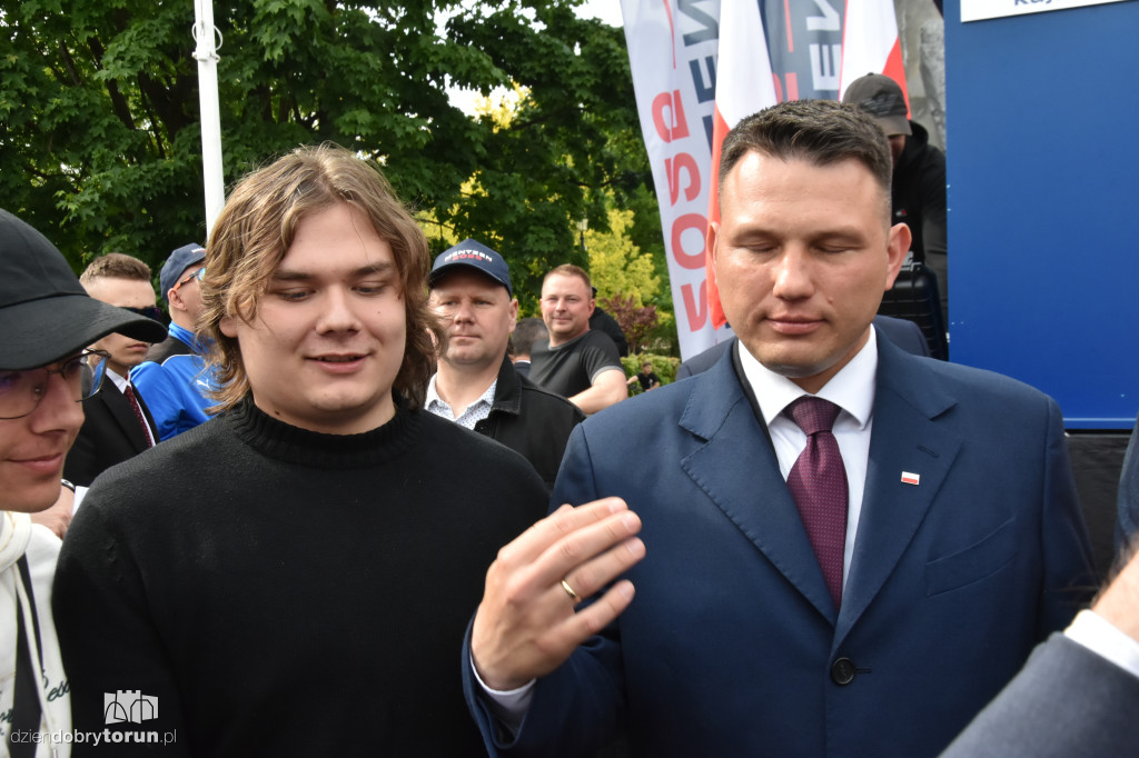 Selfie z Mentzenem w Aleksandrowie Kujawskim