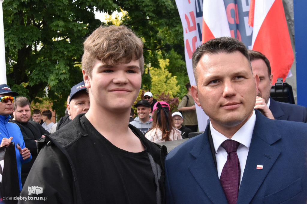 Selfie z Mentzenem w Aleksandrowie Kujawskim