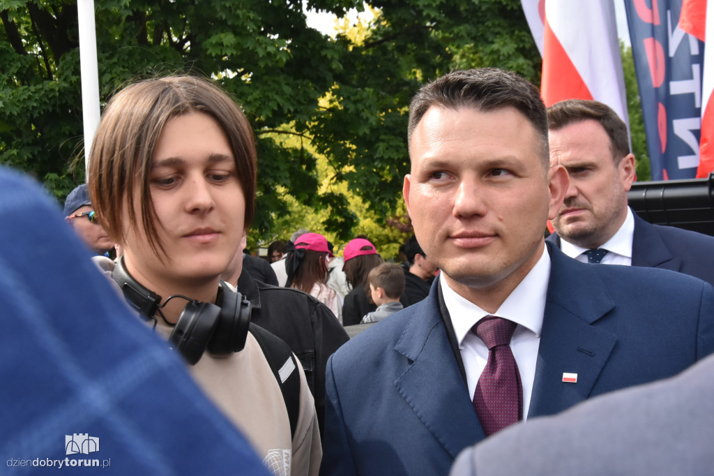 Selfie z Mentzenem w Aleksandrowie Kujawskim