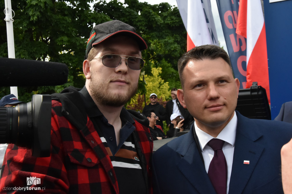 Selfie z Mentzenem w Aleksandrowie Kujawskim