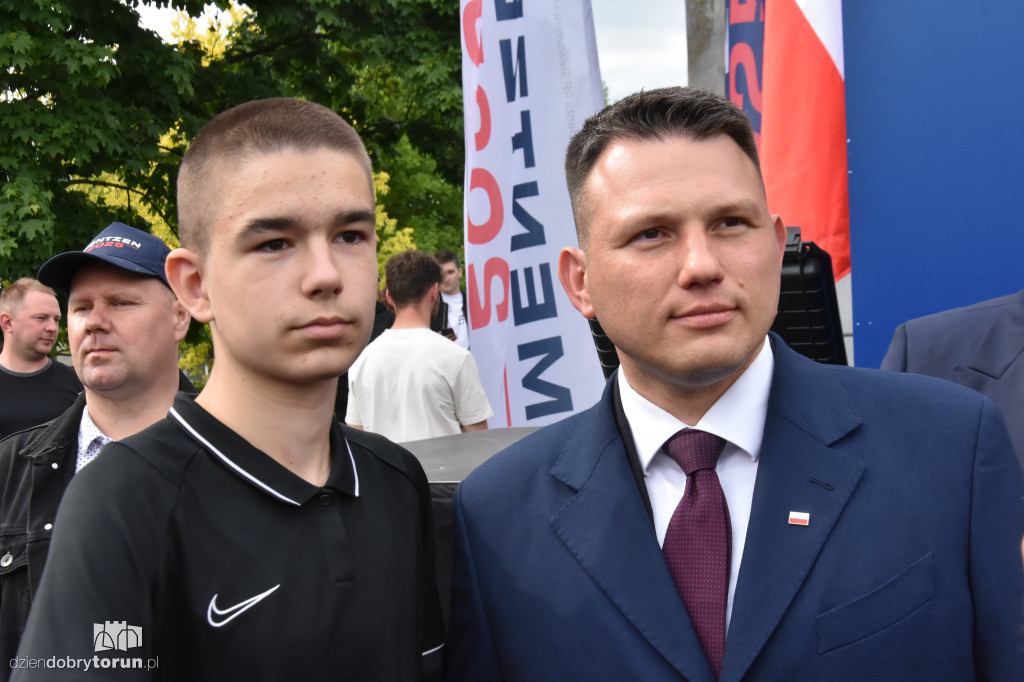 Selfie z Mentzenem w Aleksandrowie Kujawskim