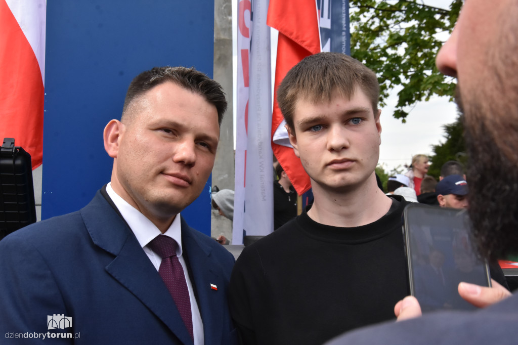 Selfie z Mentzenem w Aleksandrowie Kujawskim