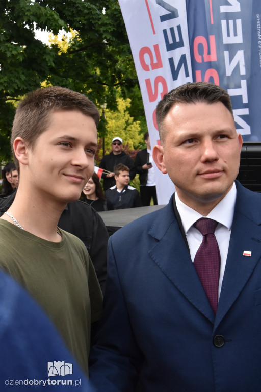 Selfie z Mentzenem w Aleksandrowie Kujawskim