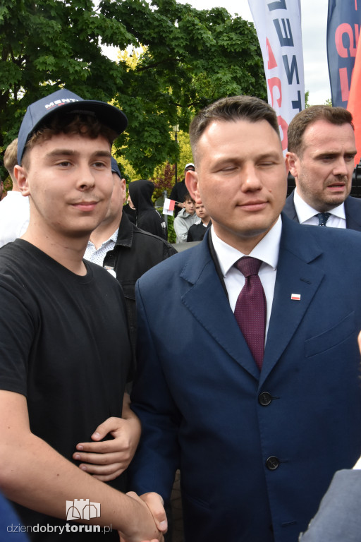Selfie z Mentzenem w Aleksandrowie Kujawskim