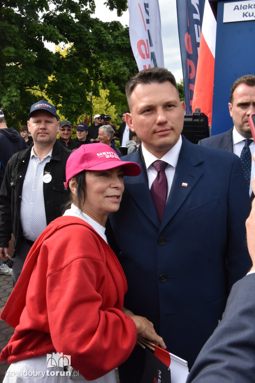 Selfie z Mentzenem w Aleksandrowie Kujawskim