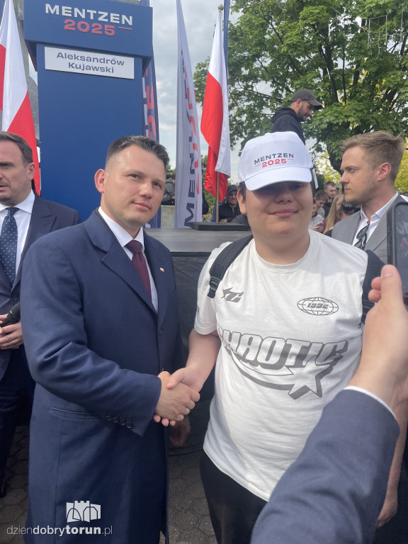 Selfie z Mentzenem w Aleksandrowie Kujawskim
