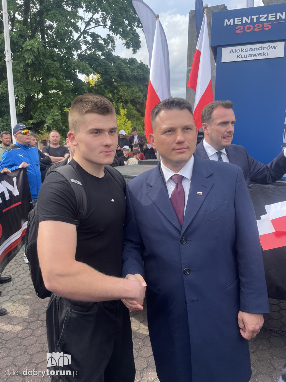 Selfie z Mentzenem w Aleksandrowie Kujawskim
