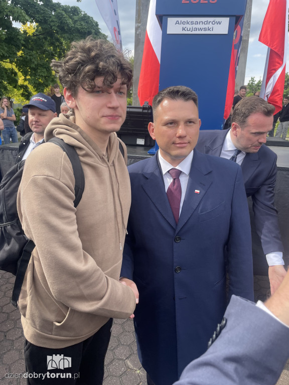 Selfie z Mentzenem w Aleksandrowie Kujawskim