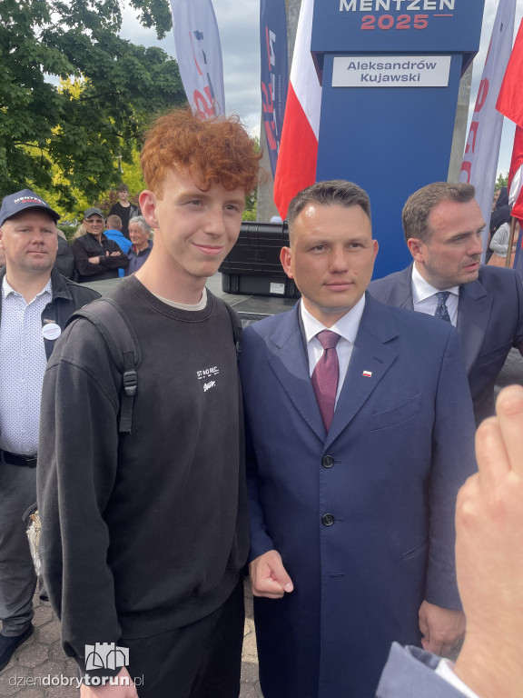 Selfie z Mentzenem w Aleksandrowie Kujawskim