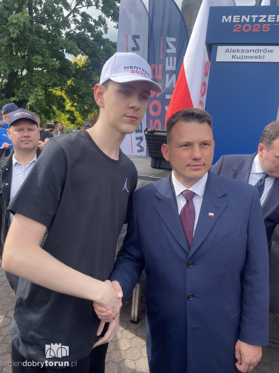 Selfie z Mentzenem w Aleksandrowie Kujawskim