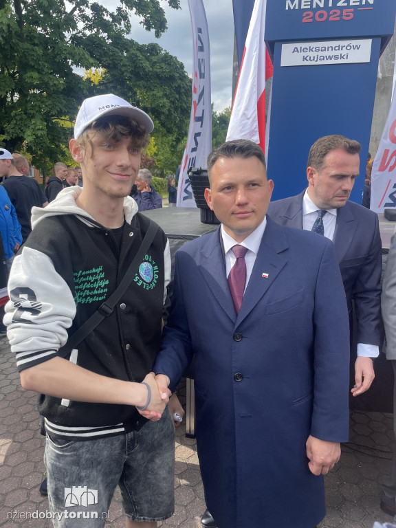 Selfie z Mentzenem w Aleksandrowie Kujawskim