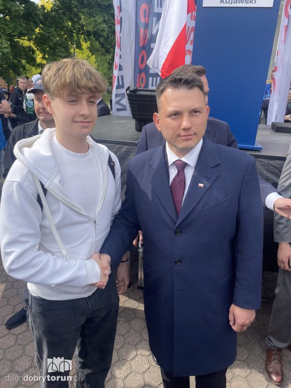 Selfie z Mentzenem w Aleksandrowie Kujawskim