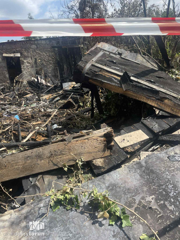 Dom na Borowikowej po pożarze