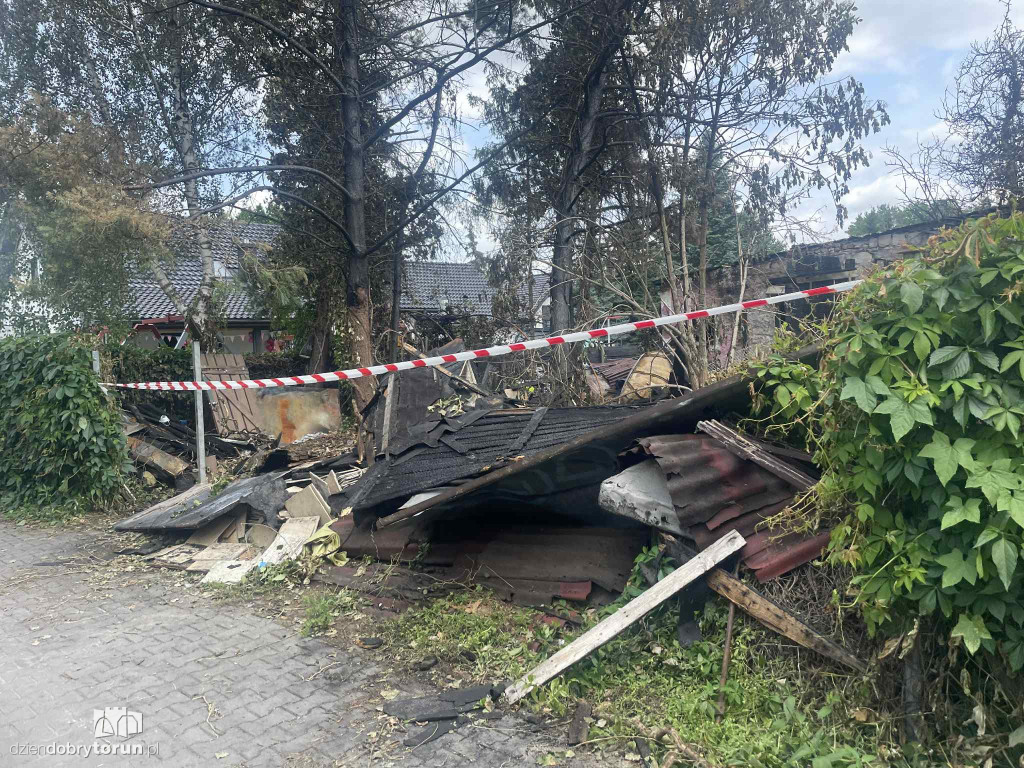 Dom na Borowikowej po pożarze