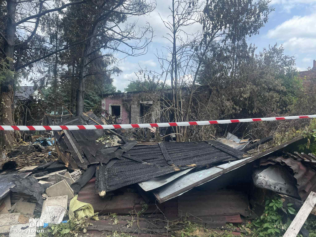 Dom na Borowikowej po pożarze