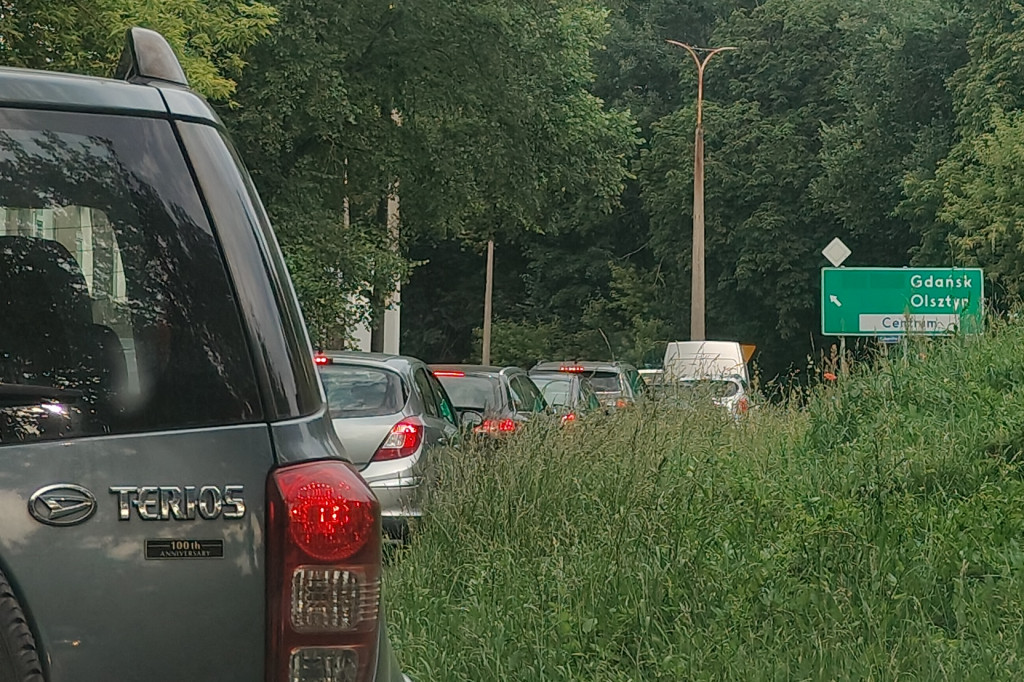 Ogromne korki na lewobrzeżu