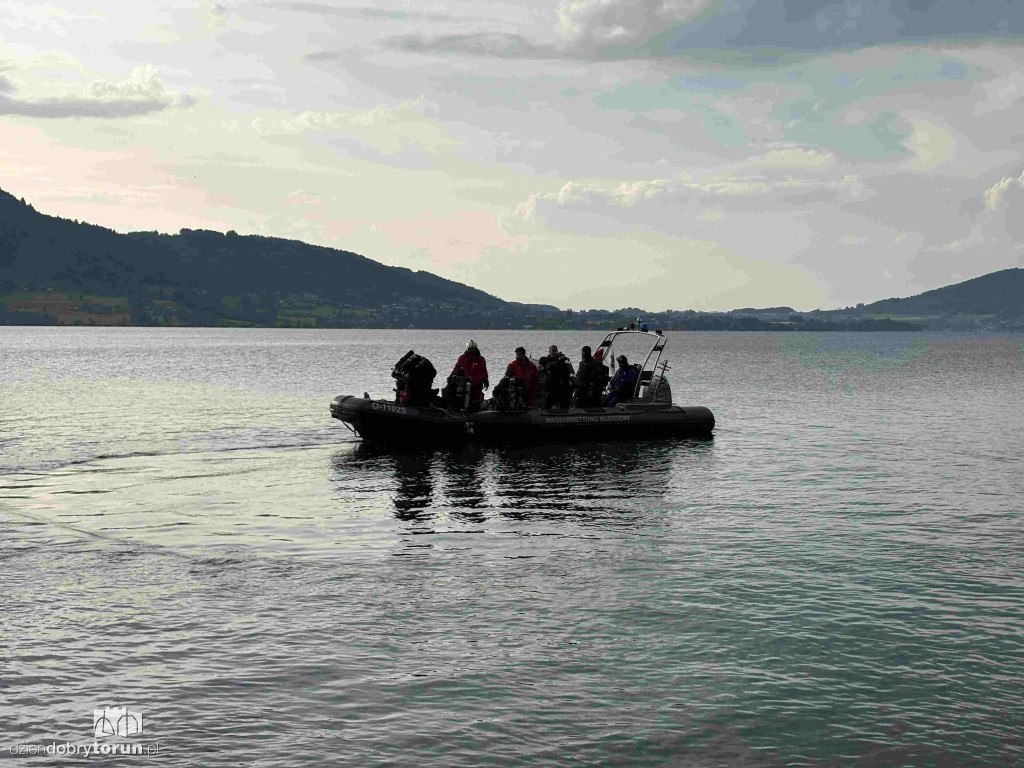 Akcja ratunkowa na jeziorze Attersee w Austrii