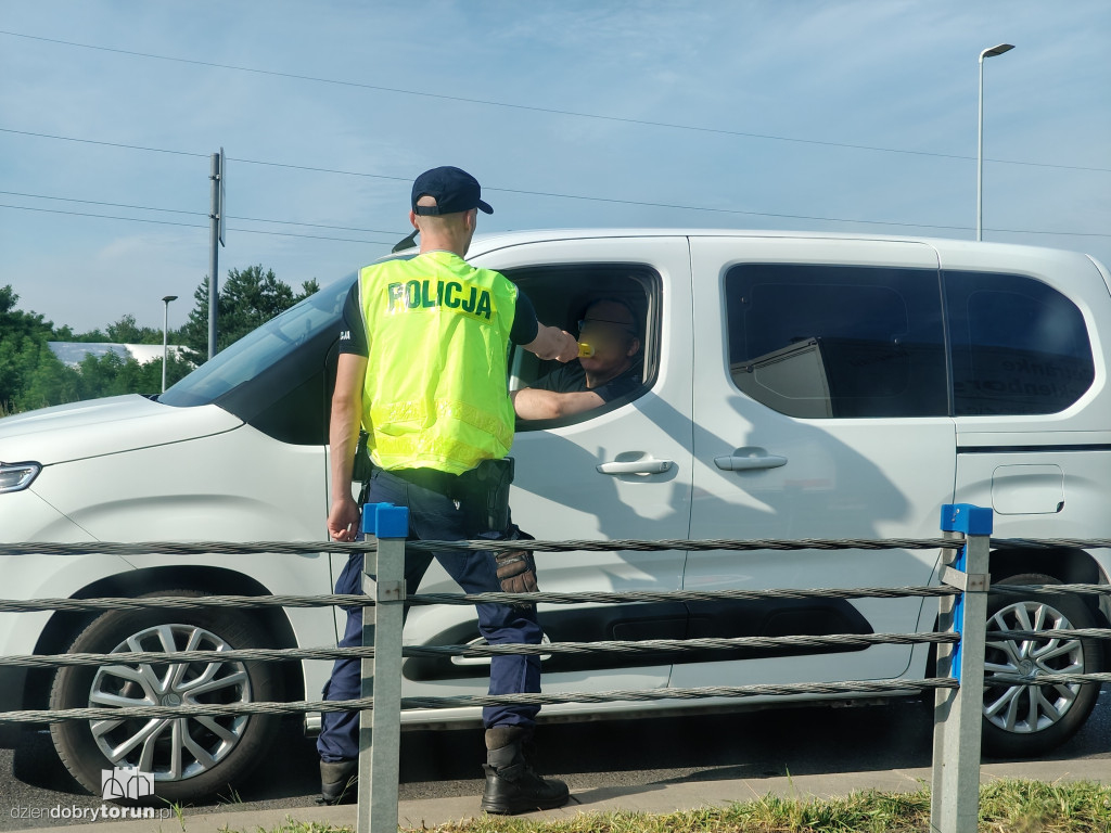 Policyjna akcja na lewobrzeżu w Toruniu