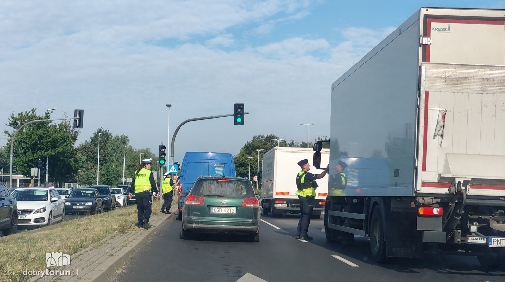 Policyjna akcja na lewobrzeżu w Toruniu