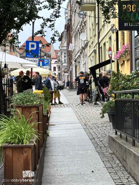 Ekipa filmowa przy ul. Ciasnej