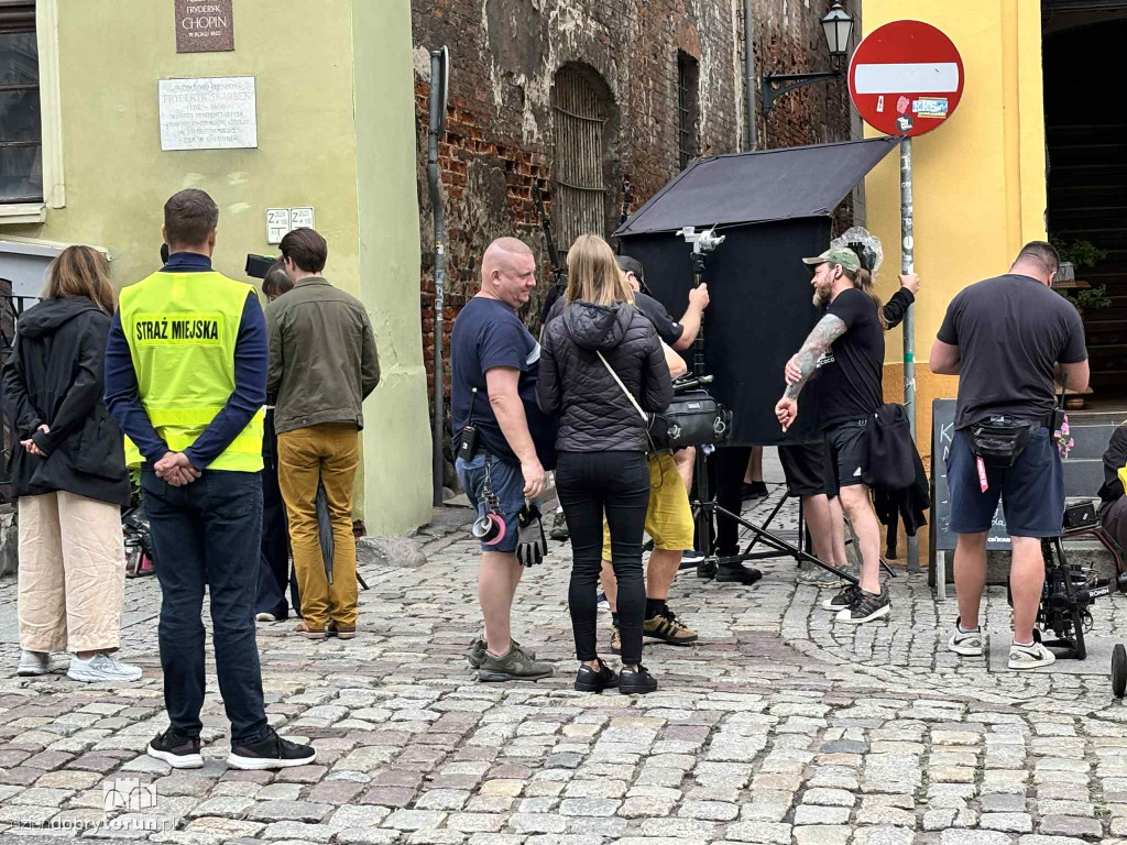 Ekipa filmowa przy ul. Ciasnej