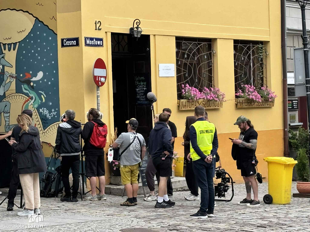 Ekipa filmowa przy ul. Ciasnej