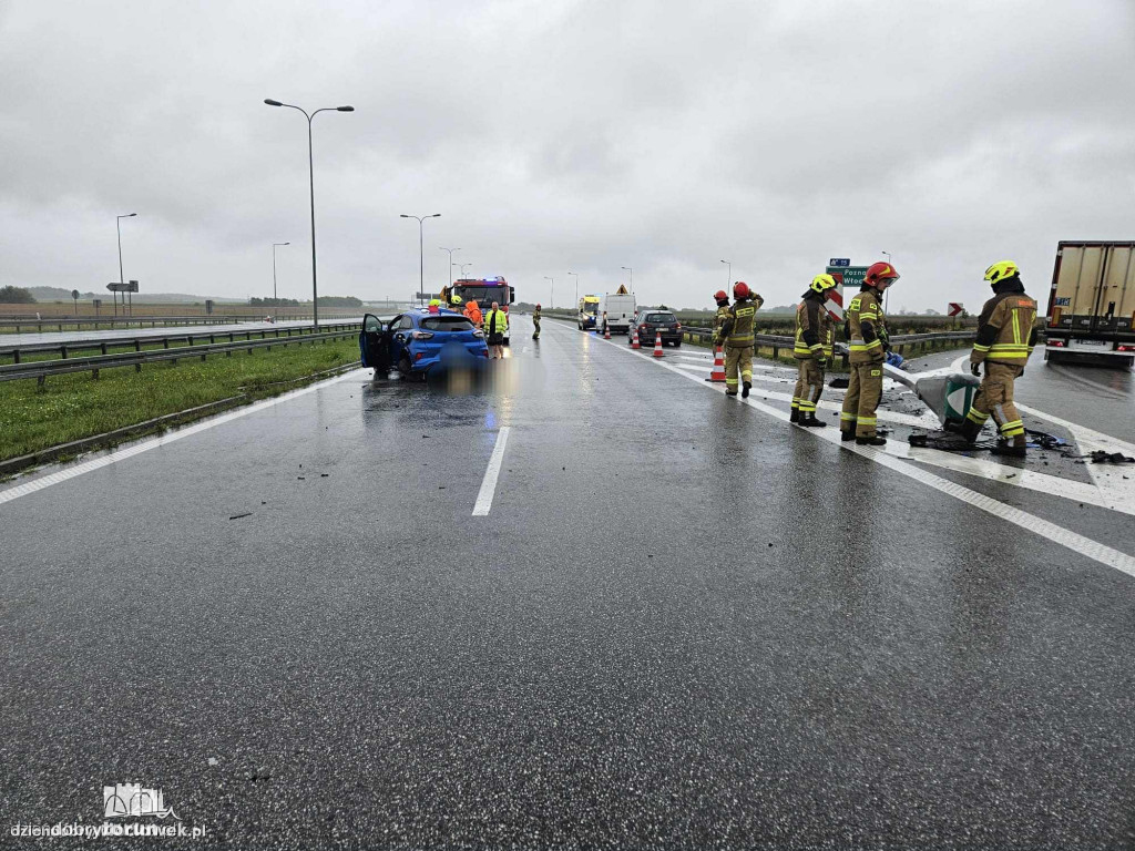 Paraliż na autostradzie A1. Ford zmiażdżony