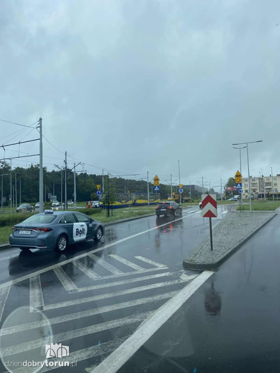Zderzenie tramwaju z osobówką