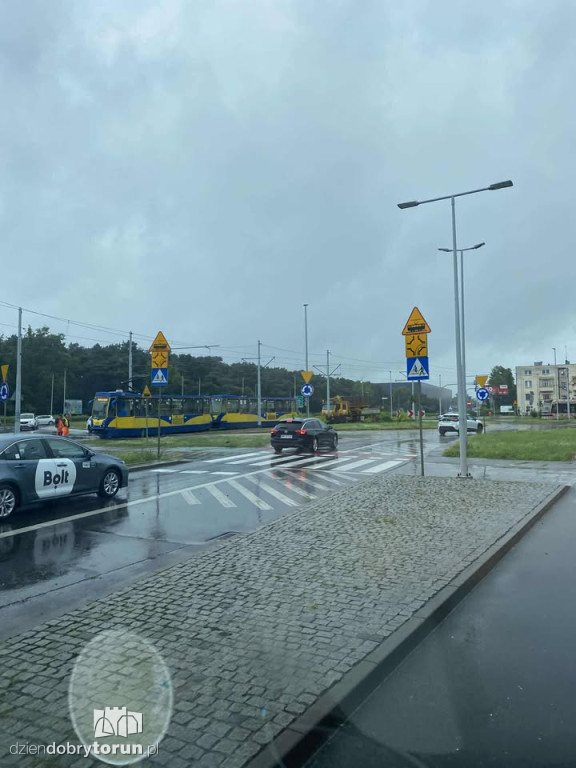 Zderzenie tramwaju z osobówką