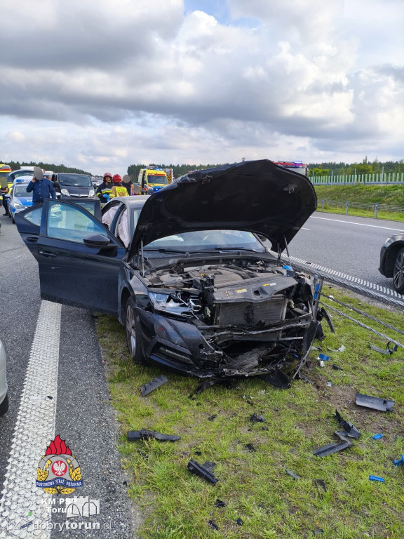 Groźny wypadek na A1 pod Toruniem