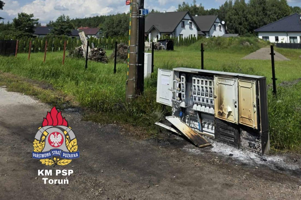 Pożar w rozdzielni elektrycznej