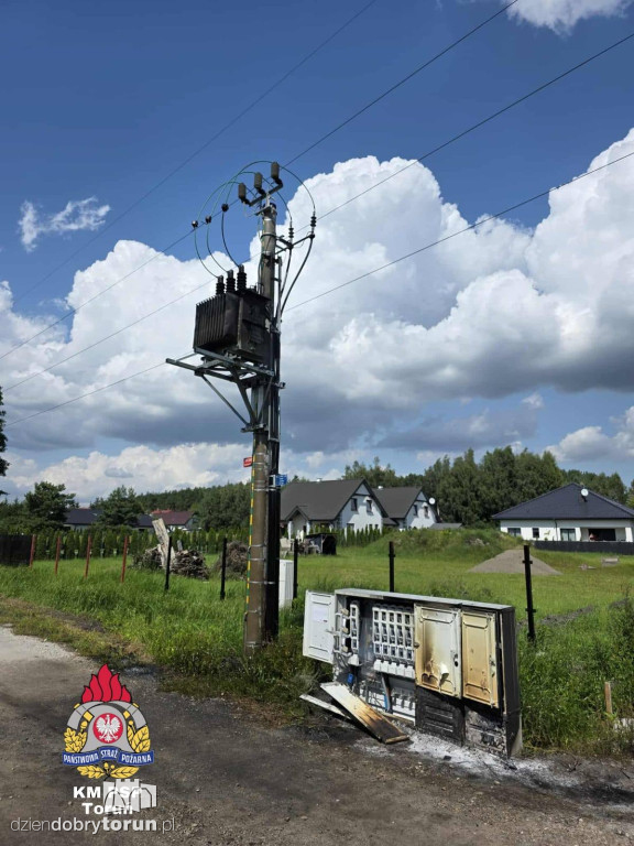 Pożar w rozdzielni elektrycznej