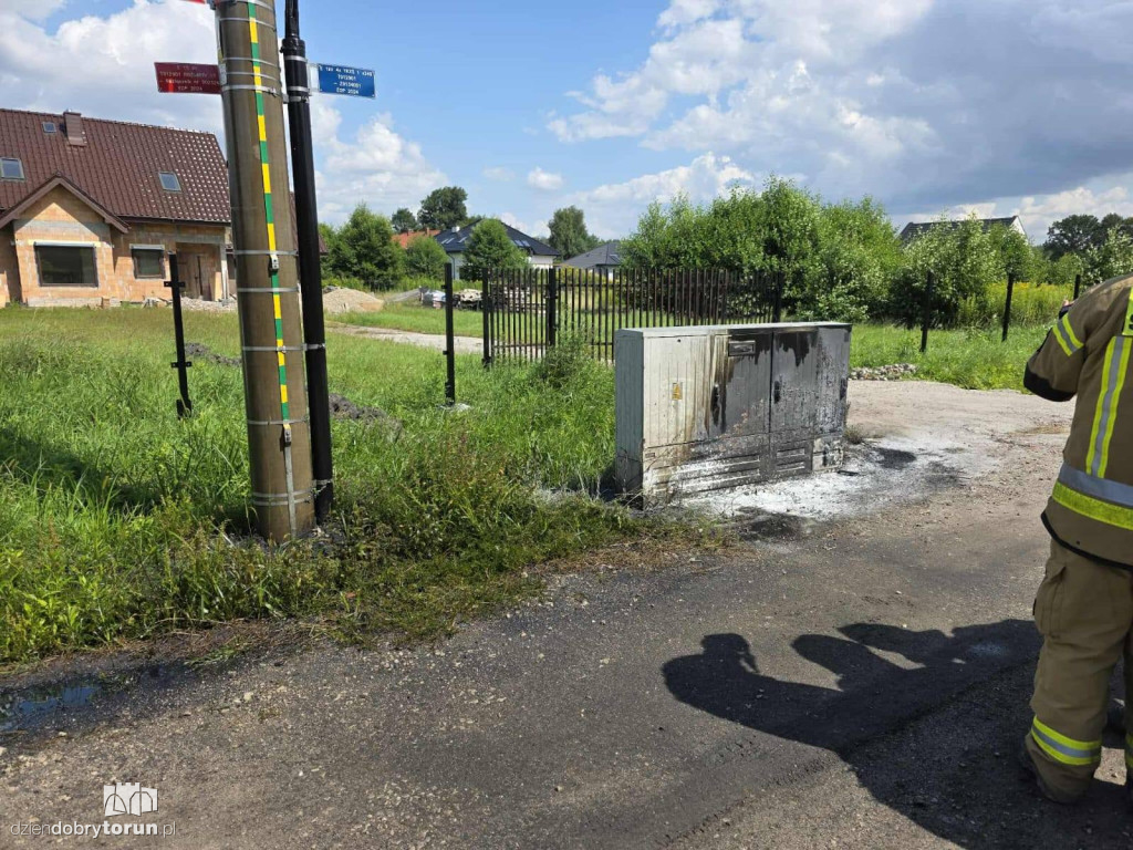 Pożar w rozdzielni elektrycznej