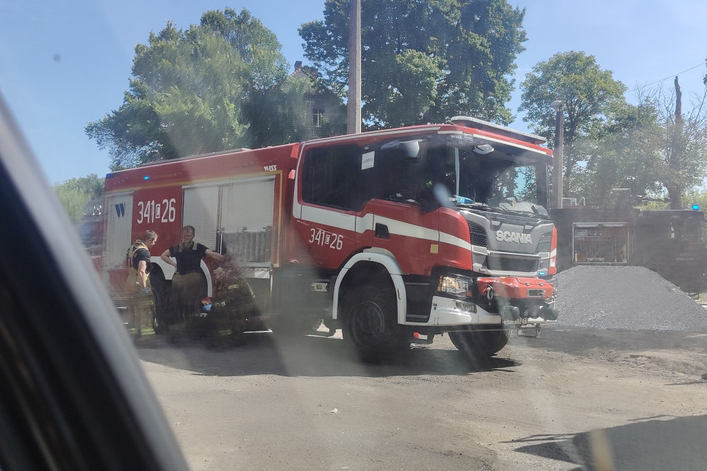 Pożar przy ul. Kujawskiej w Toruniu