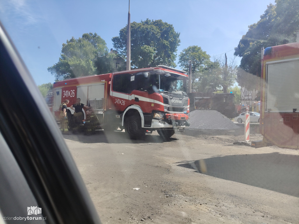 Pożar przy ul. Kujawskiej w Toruniu