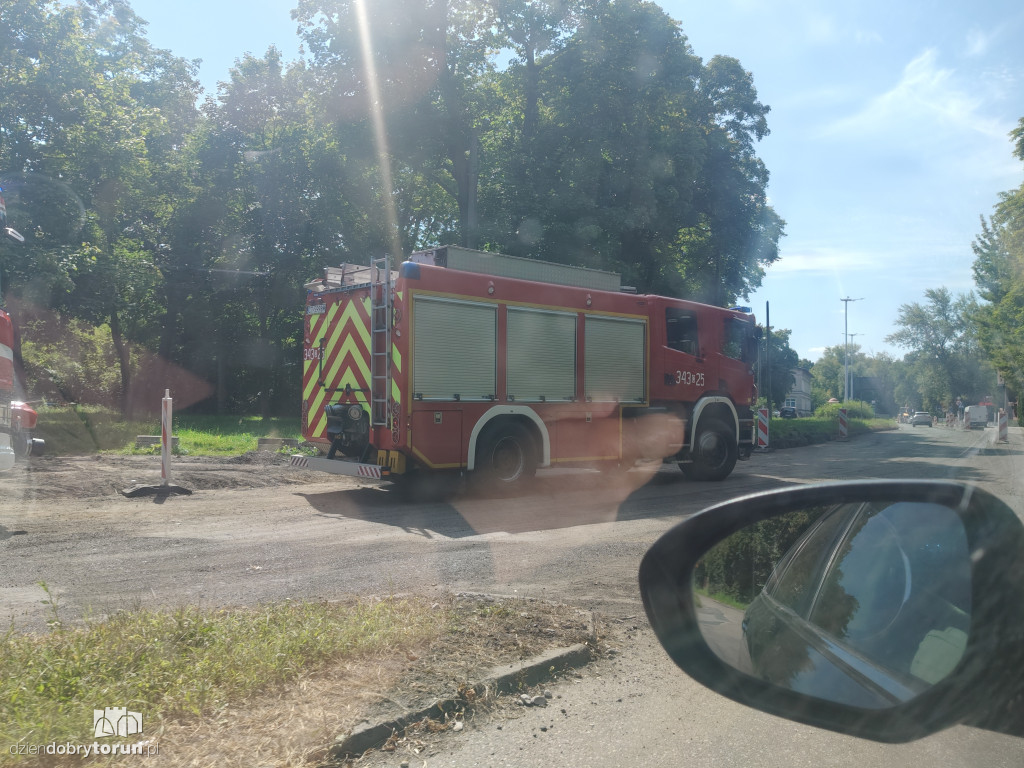 Pożar przy ul. Kujawskiej w Toruniu