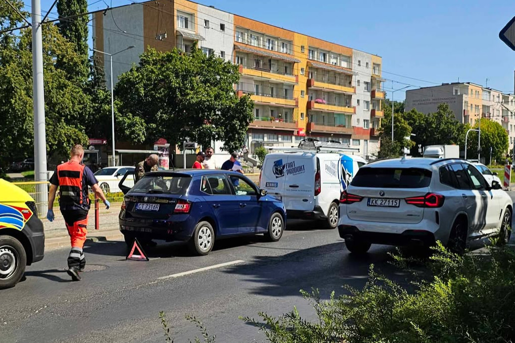 Kolizja na Kraszewskiego w Toruniu