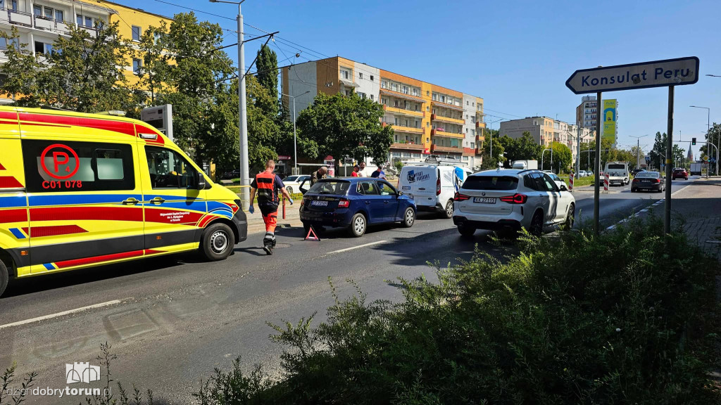Kolizja na Kraszewskiego w Toruniu