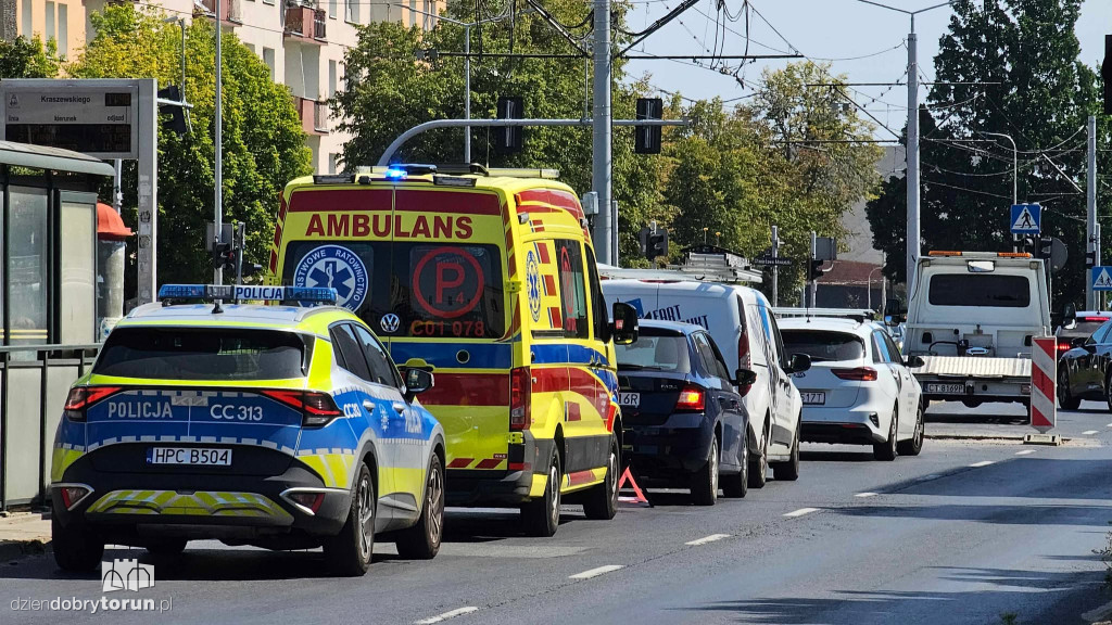 Kolizja na Kraszewskiego w Toruniu