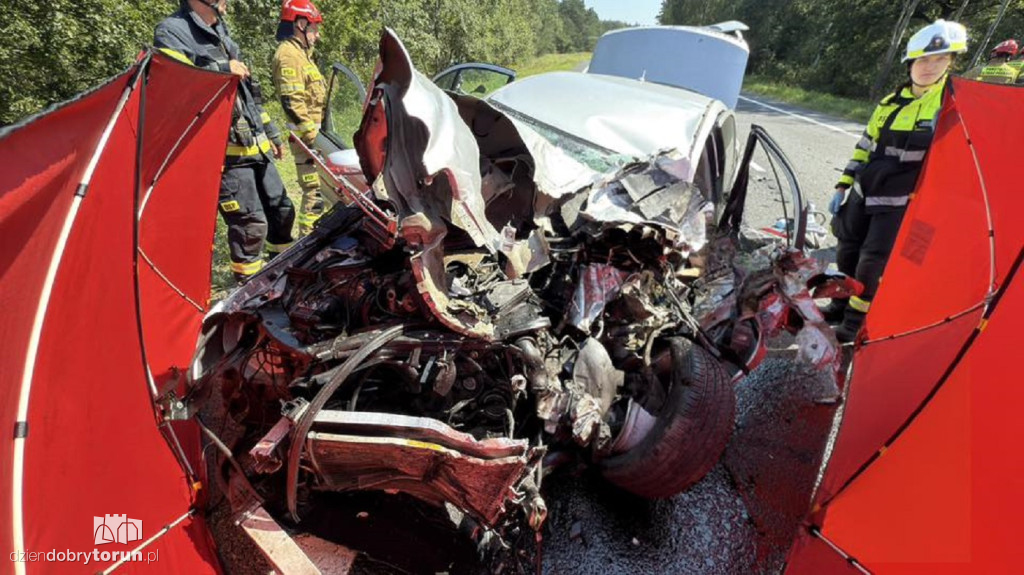 Śmiertelny wypadek na 282 km DK10