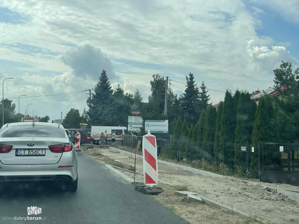 Awaria gazociągu na lewobrzeżu w Toruniu