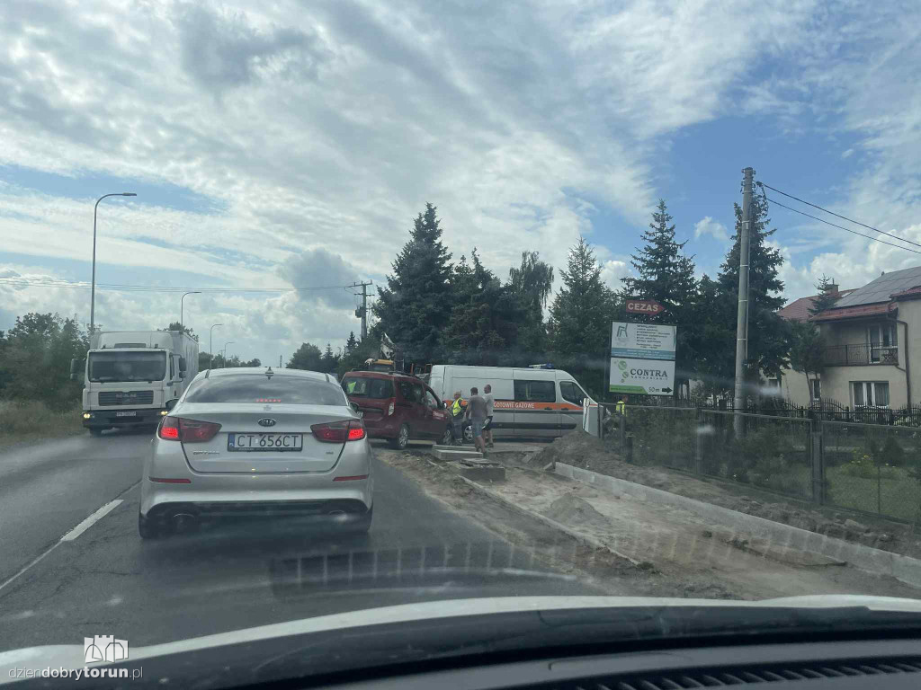 Awaria gazociągu na lewobrzeżu w Toruniu