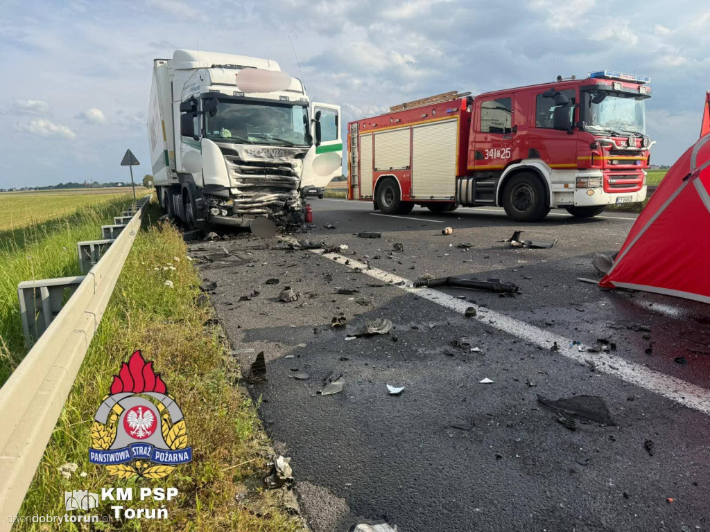 Śmiertelny wypadek w Grzywnie pod Toruniem