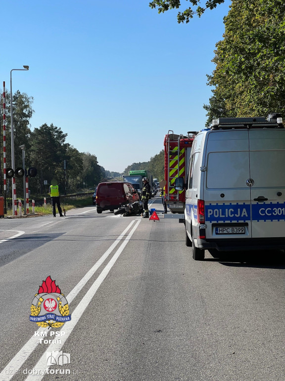 Wypadek w Łysomicach pod Toruniem