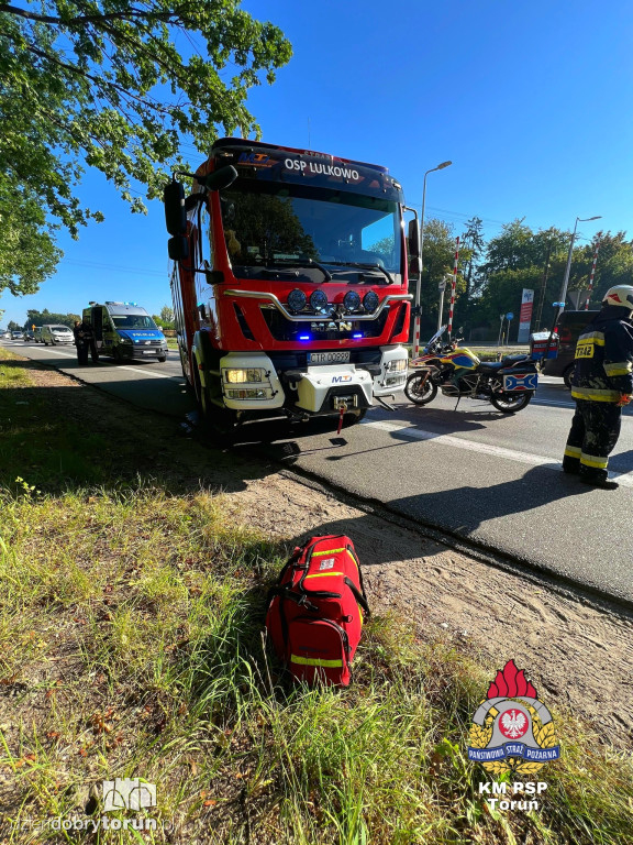 Wypadek w Łysomicach pod Toruniem