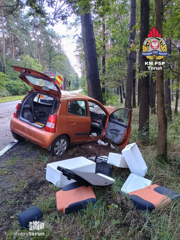 Kolizja pod Toruniem. Jedna osoba w szpitalu
