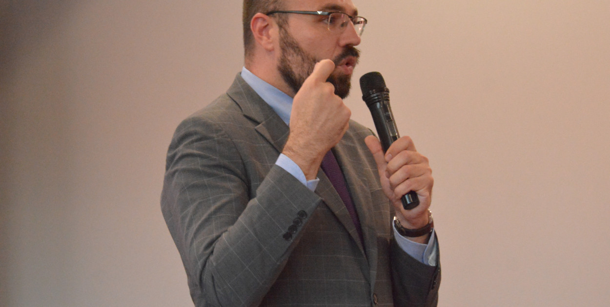 Krzysztof Szczucki na spotkaniu Klubu Gazety Polskiej