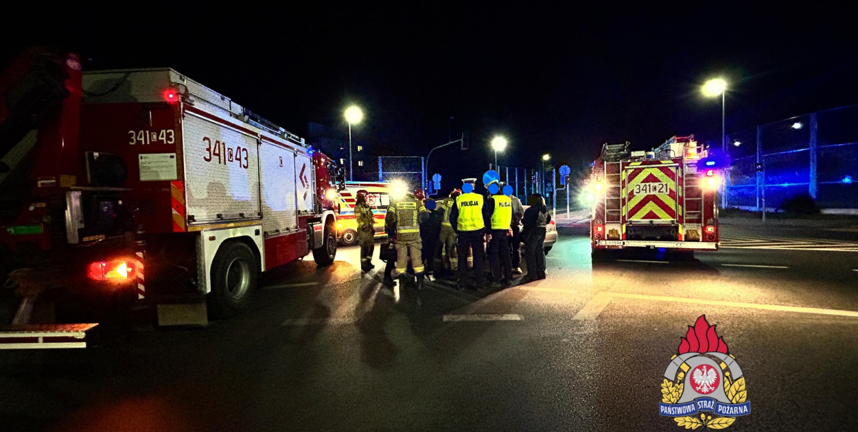 Wypadek na skrzyżowaniu Legionów z Raczkiewicza